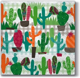 Servetel decorativ 'Cactus garden', 33cm