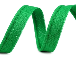 Paspoal din bumbac cu insertie, verde, 12mm