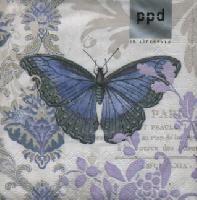Servetel decorativ 'Vintage papillon', 25cm