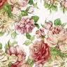 Servetel decorativ "Rose garden white", 33cm
