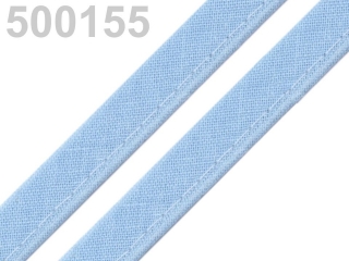 Paspoal din bumbac, cu insertie, cul.bleu, 12mm