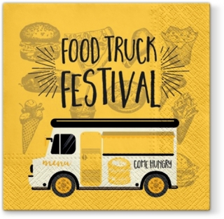 Servetel decorativ 'Food truck', 33cm