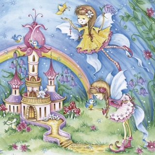 Servetel decorativ 'Magic fairies', 33cm