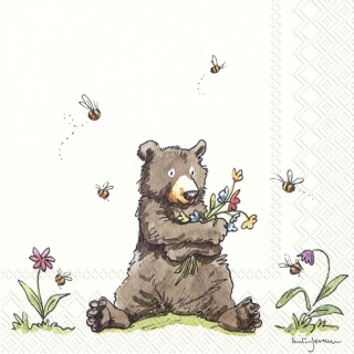 Servetel decorativ 'Honey bear', 33cm