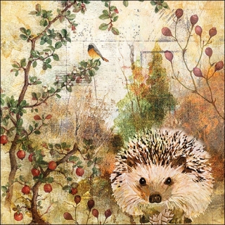 Servetel decorativ 'Autumn hedgehog', 33cm