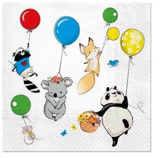 Servetel decorativ 'Animals party', 33cm