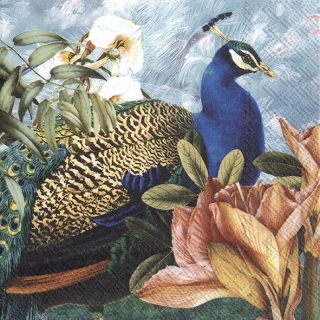 Servetel decorativ 'Paradise peacock', 33cm