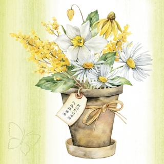 Servetel decorativ 'Easter bouquet', 33cm
