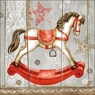 Servetel decorativ 'Rocking horse', 25cm