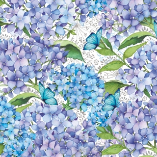 Servetel decorativ 'Blue floral', 33cm
