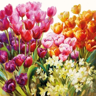Servetel decorativ 'Tulips', 33cm