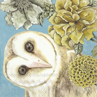 Servetel decorativ 'Owl tale', 33cm