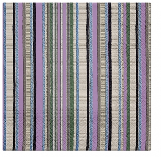 Servetel decorativ 'Stripe texture violet', 33cm