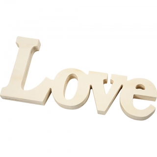 Decupaj din lemn 'LOVE', 23*10cm