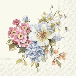 Servetel decorativ 'Garden flower bunch', 25cm