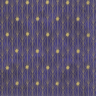 Servetel decorativ 'Artdeco stars violet', 33cm