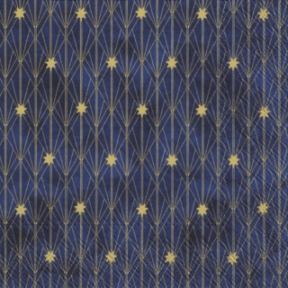 Servetel decorativ 'Artdeco stars blue', 33cm
