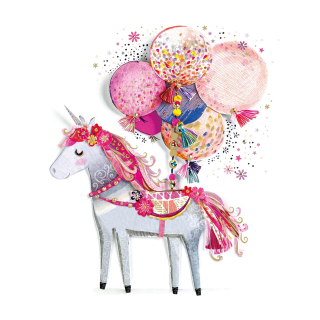 Servetel decorativ 'Artisan unicorn', 33cm