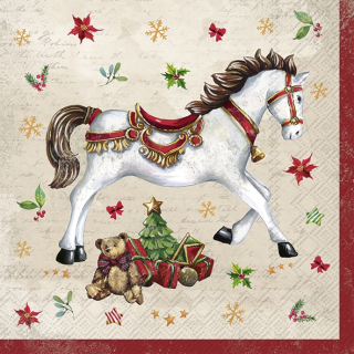 Servetel decorativ 'Festive horse', 33cm
