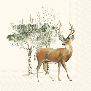Servetel decorativ 'Deer grove', 25cm