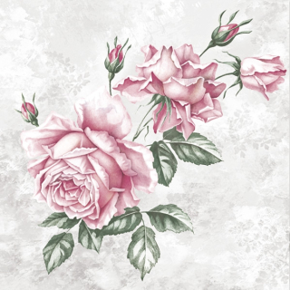 Servetel decorativ 'Vintage roses', 33cm