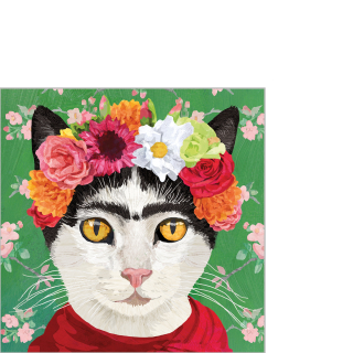 Servetel decorativ 'Cat Frida', 25cm