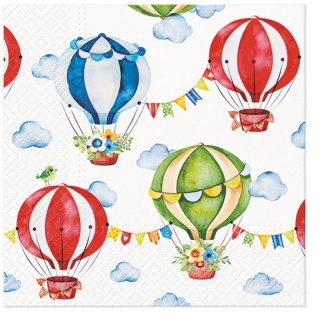 Servetel decorativ 'Festive balloons', 33cm