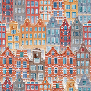 Servetel decorativ 'Amsterdam houses', 33cm