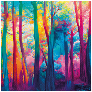 Servetel decorativ 'Colourful forest', 33cm