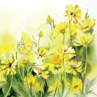 Servetel decorativ 'Sunny wildflowers', 33cm