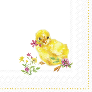 Servetel decorativ 'Flower chick', 25cm