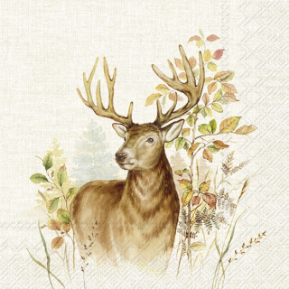 Servetel decorativ 'Deer natural', 25cm