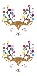 Batista decorativa' Colourful deer', 10cm