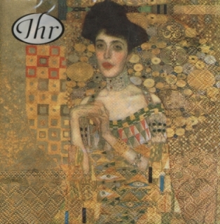 Servetel decorativ "Klimt:Adele Bloch-Bauer", 33cm