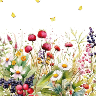 Servetel decorativ 'Berry meadow', 33cm