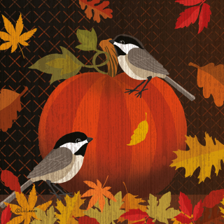 Servetel decorativ 'October pumpkin', 25cm