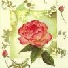 Servetel decorativ "Enchanting rose", 25cm
