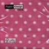 Servetel decorativ "Double dots pink", 33cm
