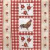 Servetel decorativ "Cottage chicks red", 25cm