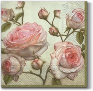 Servetel decorativ "Beauty roses", 33cm